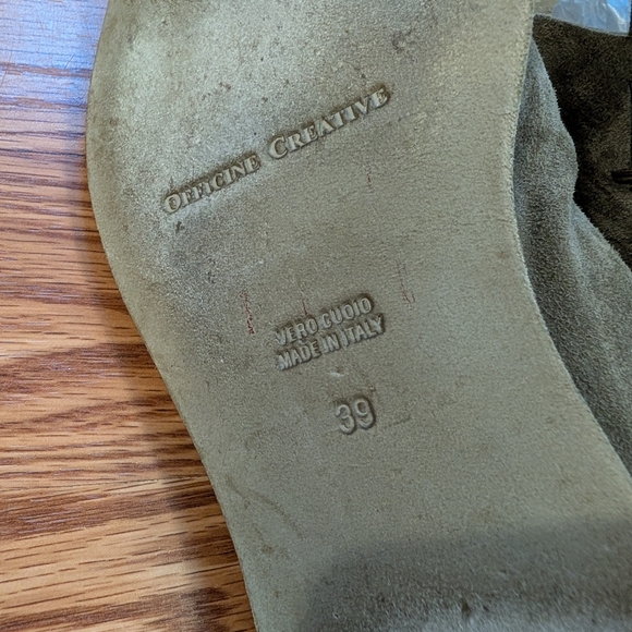 Officine Creative slide sandals in light gray/taupe suede, sz 39 - Picture 3 of 3